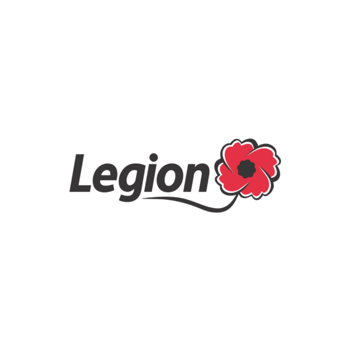 Timmins Care Legion logo featuring black text with a red poppy flower design on a white background. Cochrane District Social Services Administration Board