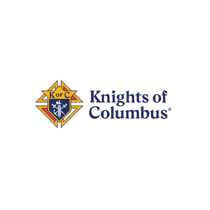 Timmins Care Knights of Columbus logo featuring a shield with the letters "K of C" and various symbols on a white background. Cochrane District Social Services Administration Board