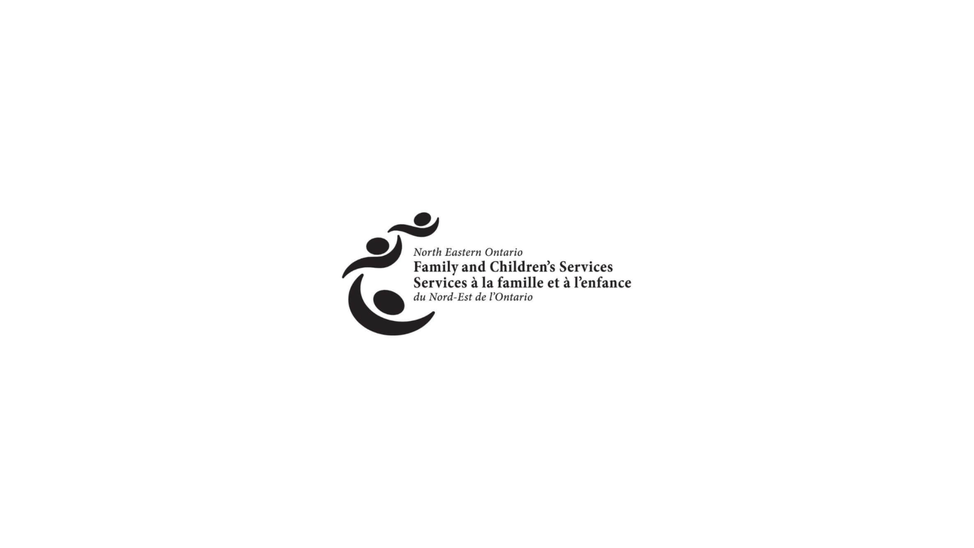 Timmins Care Logo of North Eastern Ontario Family and Children's Services featuring stylized human figures and bilingual text in English and French. Cochrane District Social Services Administration Board