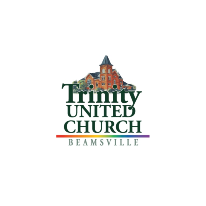 Timmins Care Logo of Trinity United Church Beamsville, featuring an illustration of a red-brick church building with a steeple. Cochrane District Social Services Administration Board