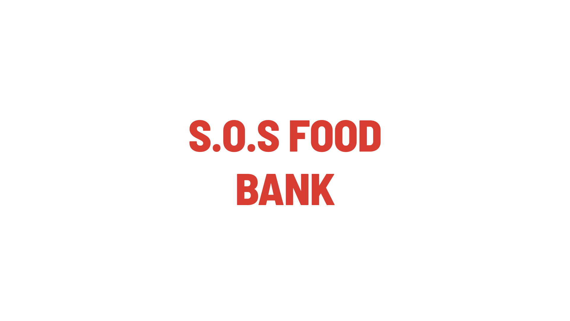 Timmins Care Text on a white background reads "S.O.S FOOD BANK" in bold red letters. Cochrane District Social Services Administration Board